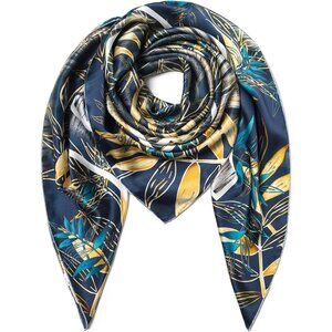 Mulberry Silk Grey Scarf 43 Inch Large Square Shawl Womens Oversized Headband